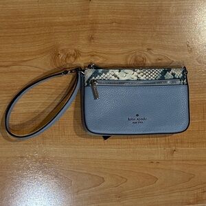 Kate Spade Blue and Snake Print Wristlet